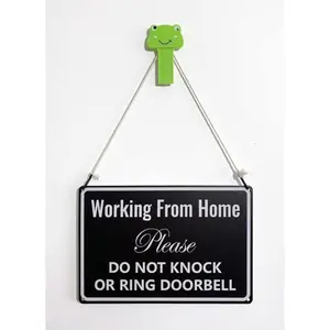 Working From Home Do Not Disturb Aluminum Sign 12x8 Inch Office Door Sign for Remote Workers Office Home Decor