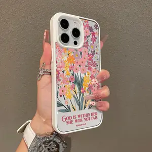 Premium Magnetic Cellphone Casing - MagSafe Ready, Flower-Inspired Aesthetic, Shockproof TPU Protection, Ultra-Thin, Anti-Fall Cover for iPhone 11/12/13/14/15/16/17 Pro Max Mobile Phone Accessories