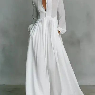 bhldn long-sleeve mock-neck stretch lace maxi dress Long-Sleeve Mock-Neck Stretch Lace Maxi Dress by BHLDN in White, Women's Size: XS