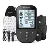 SYMASS TENS Unit Muscle Stimulator, EMS Electronic Pulse Massager, Dual Channel Physical Therapy Device for Back & Shoulder Pain Relief, Muscle Relaxation | 24 Modes,3 shapes, 10 reusable electrode sheets