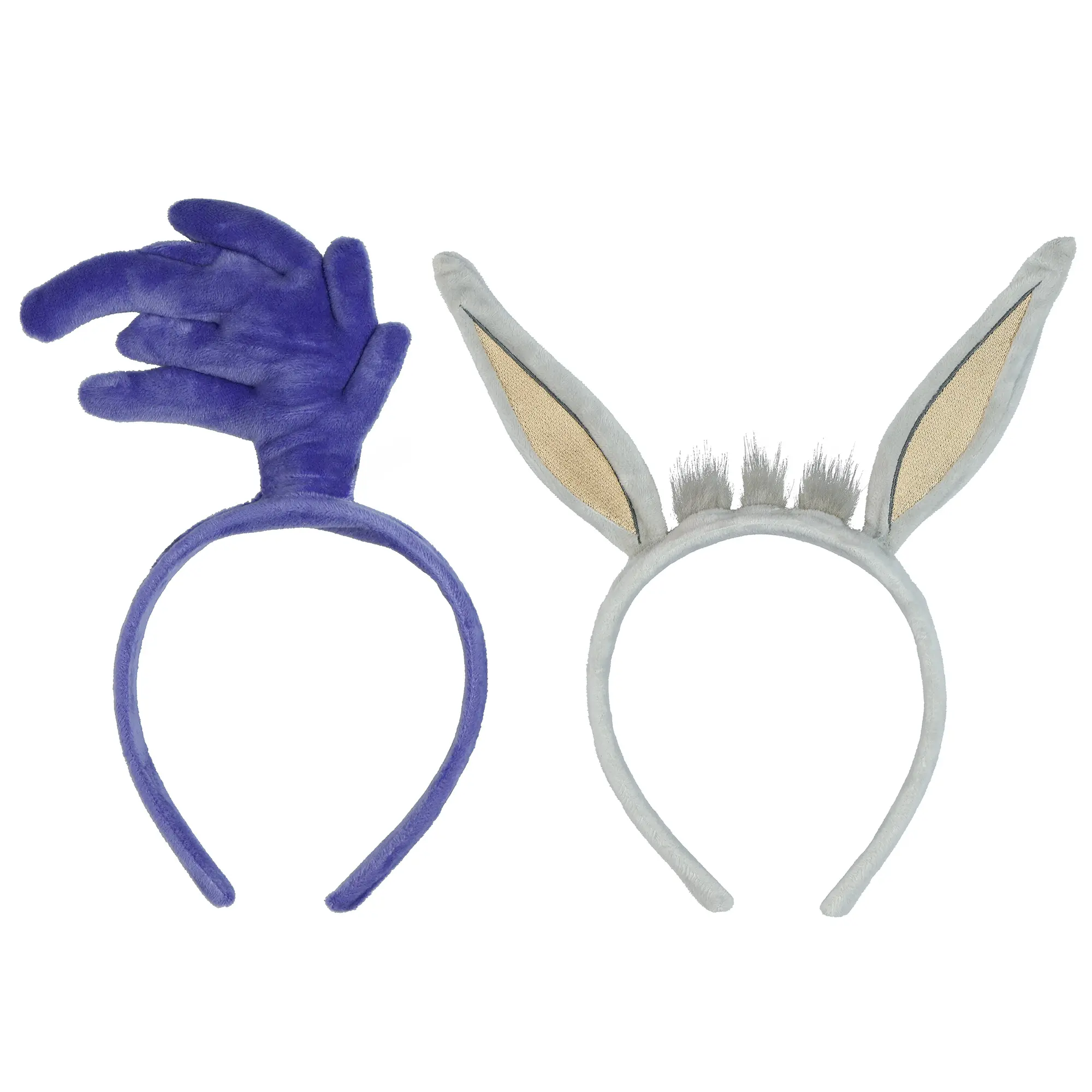 Looney Tunes Comfortable Multicolored Playful Cosplay Headband Set - Bugs Bunny, Road Runner 3D Design 2-Pack, Hand-Wash Compatible