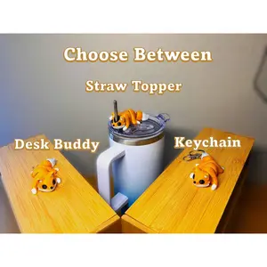 3D Printed Articulating Animal, Stanley Cup Straw Topper, Desk Buddy, Keychain