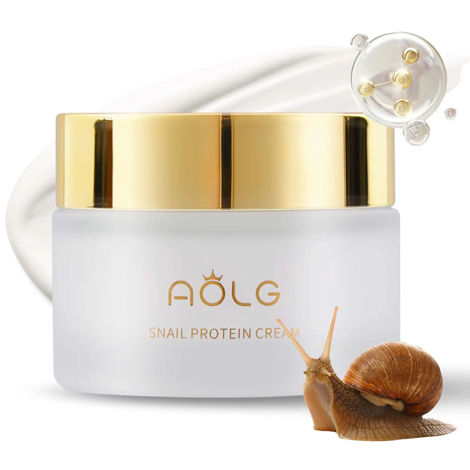 AOLG Snail Mucin Repair Cream with Encapsulated Retinol‌ – Clinically Tested Scar Reduction & Anti-Aging Face Moisturizer for Acne-Prone Skin, Restore your flawless skin Ensure your beauty shines through Vegan&Non-Comedogenic, Cruelty-Free, 50g / 1.76oz