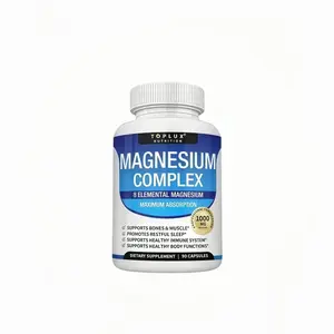 Magnesium Complex 1000mg, 90 Capsules – 7 Chelated Forms Including Malate & Taurate, High Absorption Supplement for Bone, Muscle, Sleep & Immune Support
