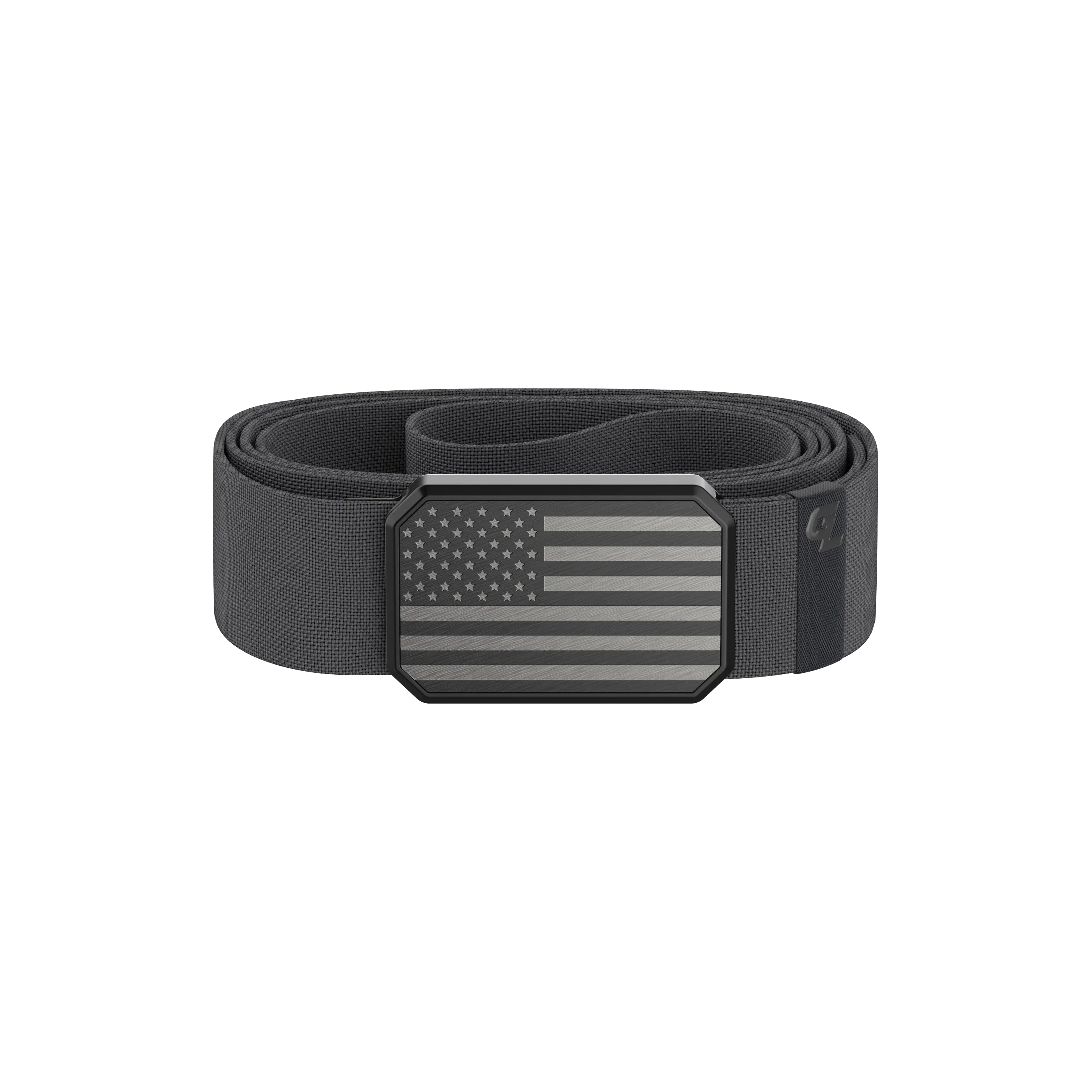 Groove Belt – Stretch Belt for Men, Comfortable Everyday Wear, US Flag Design – Hero Flag Black / Deep Stone