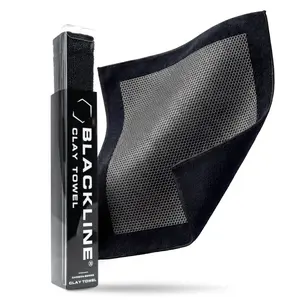 BLACKLINE Clay Towel - Auto Detailing Clay Towel - Decontaminate Paint and Glass For Smooth Washing - 12" x 12" Brushed Microfiber Microfiber