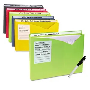 212 MAIN C-Line Products Inc CLI Write-On Poly Folder, Expanding File, Office Supplies Organizer with Full Length Lined Panels for Organizing Docs