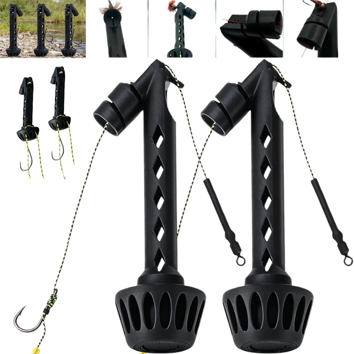 Fly Fishing Magnetic Threader - 10*3cm Compact Fishing Equipment, Portable Fishing Accessories, Durable Design, Universal Fit for Most Hooks, Magnetic Hooking for Freshwater/Saltwater Anglers, Simplifies Small Fly & Tippet Rigging, Boosts Efficiency