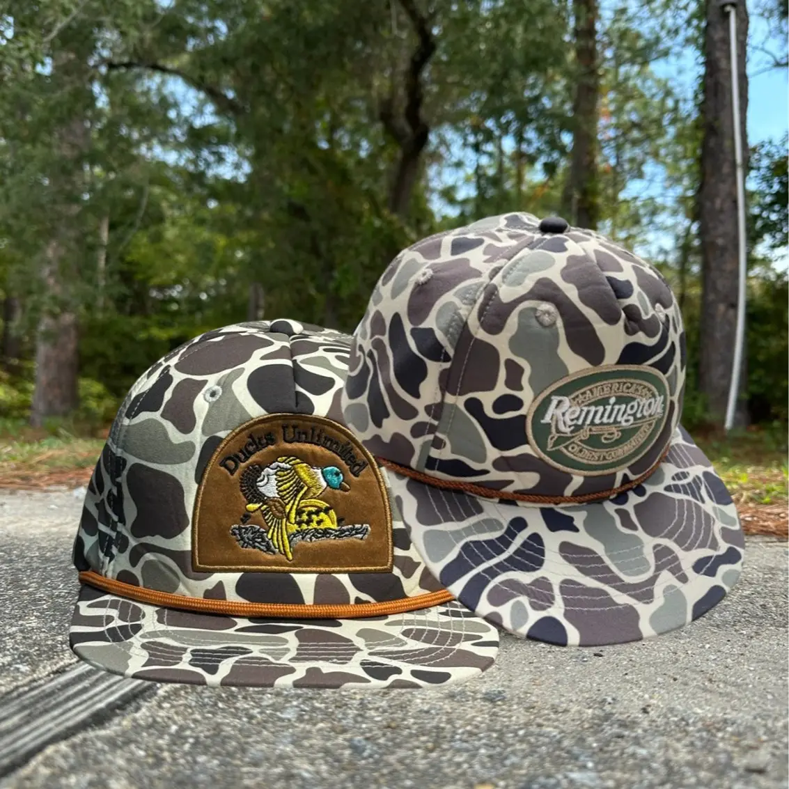 Remington Ducks Unlimited Snap Back Cap Camo Pattern Hunting Hat