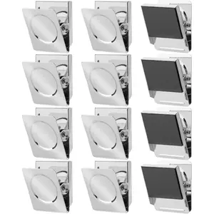 Magnetic Clips, 12 Pack, 1.5", Silver Magnetic Metal Clips, Magnetic Clips For Refrigerator, Fridge Magnet Clips For Fridge, Magnetic Clip Magnets, Magnet Clip Magnets For Fridge