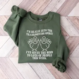 Funny Thanksgiving Sweatshirt, I’ve Given the Bird to Lots of People This Week, Turkey Humor Crewneck, Fall Holiday Gift for Her