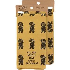 All You Need is Love & A Dachshund Kitchen Towel