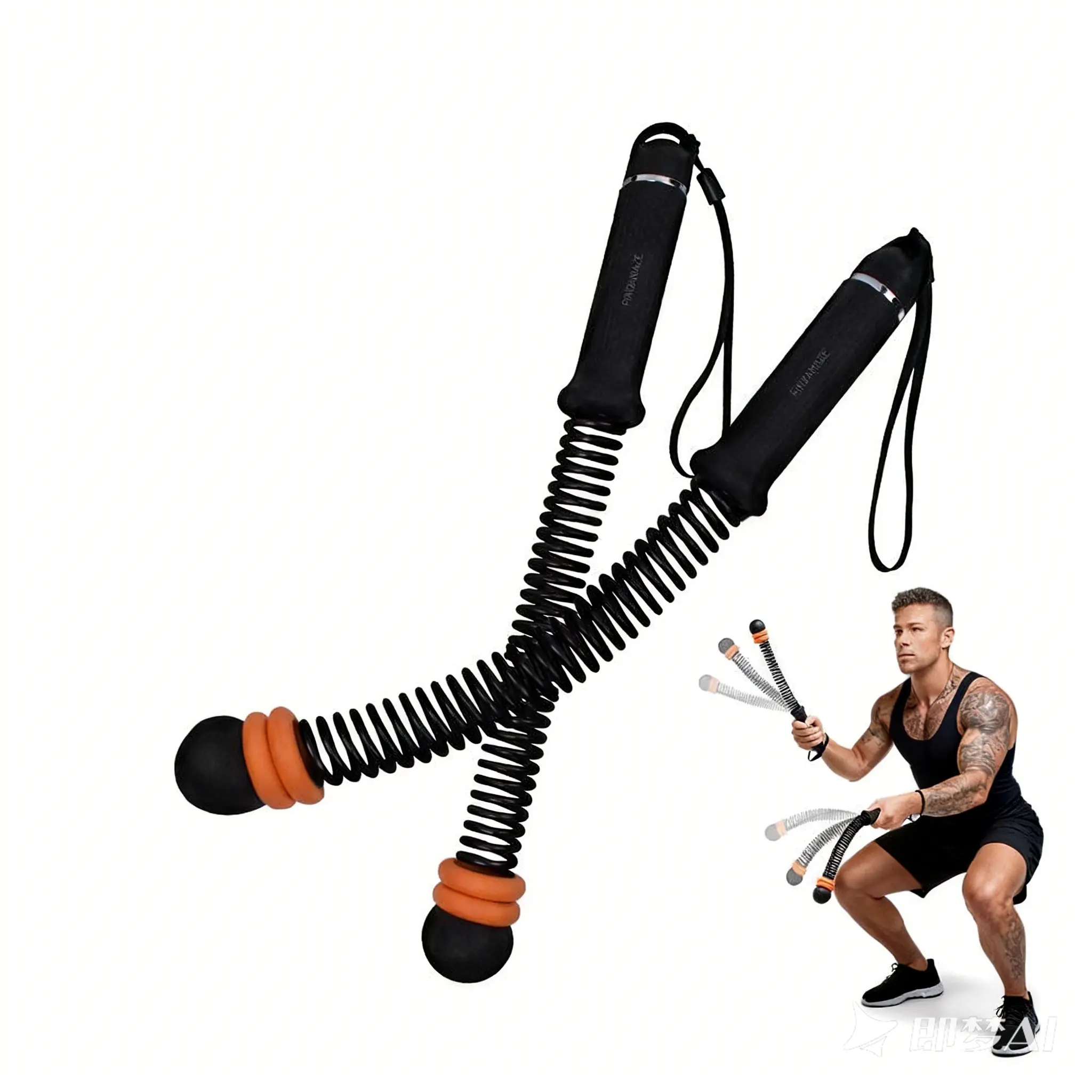 Weighted Ropeless Battle Rope | Adjustable Spring Resistance Workout Equipment for Home Fitness Weighted Ropeless Battle Rope | Adjustable Spring Resistance Workout Equipment for Home Fitness