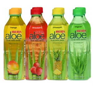 Iberia Aloe Vera Drink with Pure Aloe Pulp, Variety Pack (8 Pieces) - Original, Mango, Pineapple, Strawberry