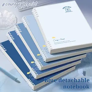 A treasure-blue simple notebook! 80g thickened paper, no see-through or bleeding when writing, A5/B5 loose-leaf, Loose Leaf Notepad, very convenient to replace pages, essential for class and office, say goodbye to the cheap feel.