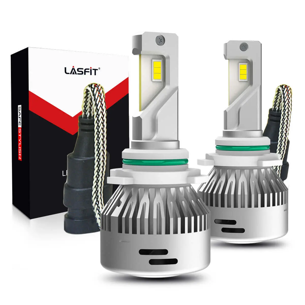 Lasfit 60W 9006 HB4 LA Plus Series | 6,000LM 6000K LED Bulbs,car accessories