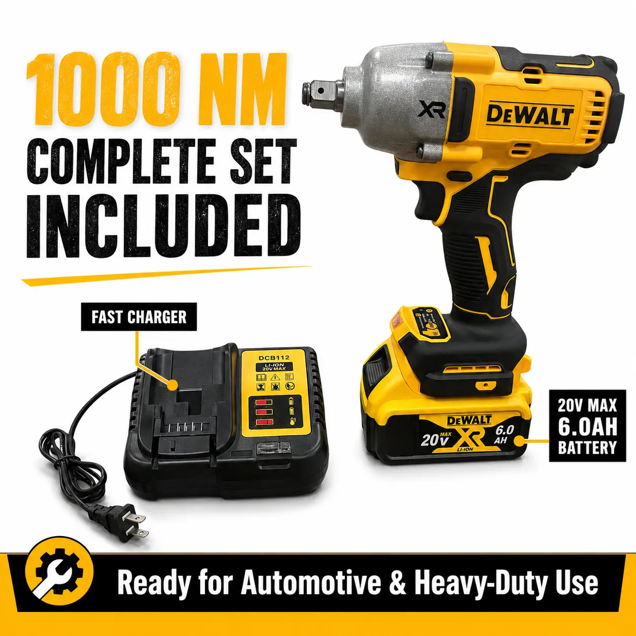 DEWALT DCF900 Impact Wrench 1/2" Inch High Torque With Hog Ring Anvil 20V Brushless Cordless Wrench Dewalt Power Tools