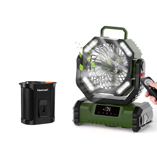 20000mh camping fan（green）+4000mh waist fan