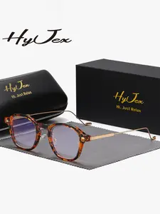 HyJex 1 Piece Unisex Vintage Fashion Full Frame Plaon Glasses Exhibiting Artistic Sense Square Frame Plaon Glasses