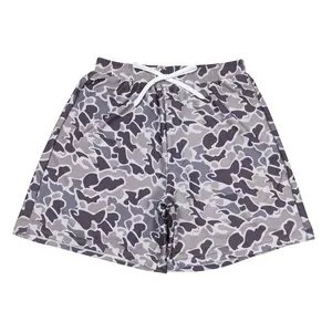 Adult Camo Grey Brown Casual or Swim Shorts（ No pockets）