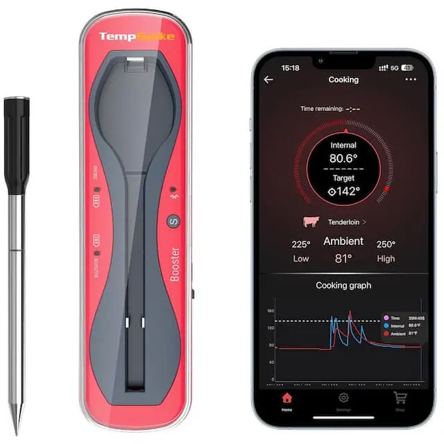Thermopro Tempspike Bluetooth Wireless Meat Thermometer For Smoking And Grilling