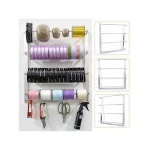 Ribbons Roll Storage Sewing Tool Wire Spool Rack Thread Holder Organizer NEW
