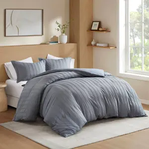 510 Design Twin/Twin XL Logan Woven Striped Duvet Cover Set Blue