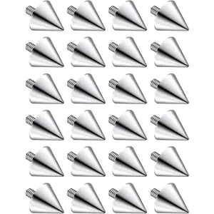 16G Internally Threaded Replacement Balls for Lip Labret Medusa Piercing Jewelry Stainless Steel Conch Piercing Jewelry Monroe Lip Rings Different Size Cartilage Tragus Nail Helix Earring Stud