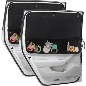 Sun Shade Side Window, 2 count Blackout  Window Shade for   with Storage Net Pockets Auto Curtains 7 Suction Cups for Heat/UV Protection Sun Block Covers