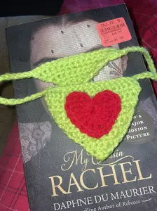 Mr Green Grump Crochet G-String Bookmarks - Perfect Christmas Party Gift