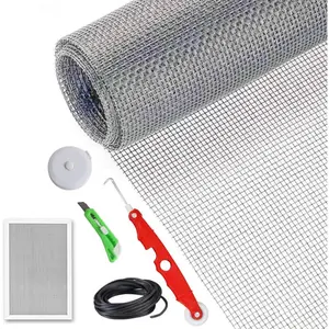 Window Screen Replacement Kit Width:59in Length:158 Fiberglass | Includes Full Set of Tools |   Suitable for Windows, Screen Doors, and Courtyards |   UV Resistant and Durable |   Easy to Install