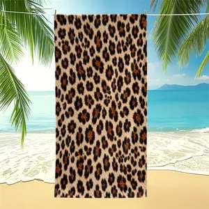 Leopard Print Beach Towel, Multiple Styles, Quick Dry Soft Skin-Friendly Absorbent Sand Free, Suitable for All People, Pool Camping Beach Towel, Ideal Gift Choice