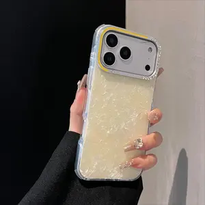 Luxury Rhinestone Shell Acrylic Case | Full Coverage Shockproof | 6 Colors For iPhone 17 16 15 14 13 Pro Max Air