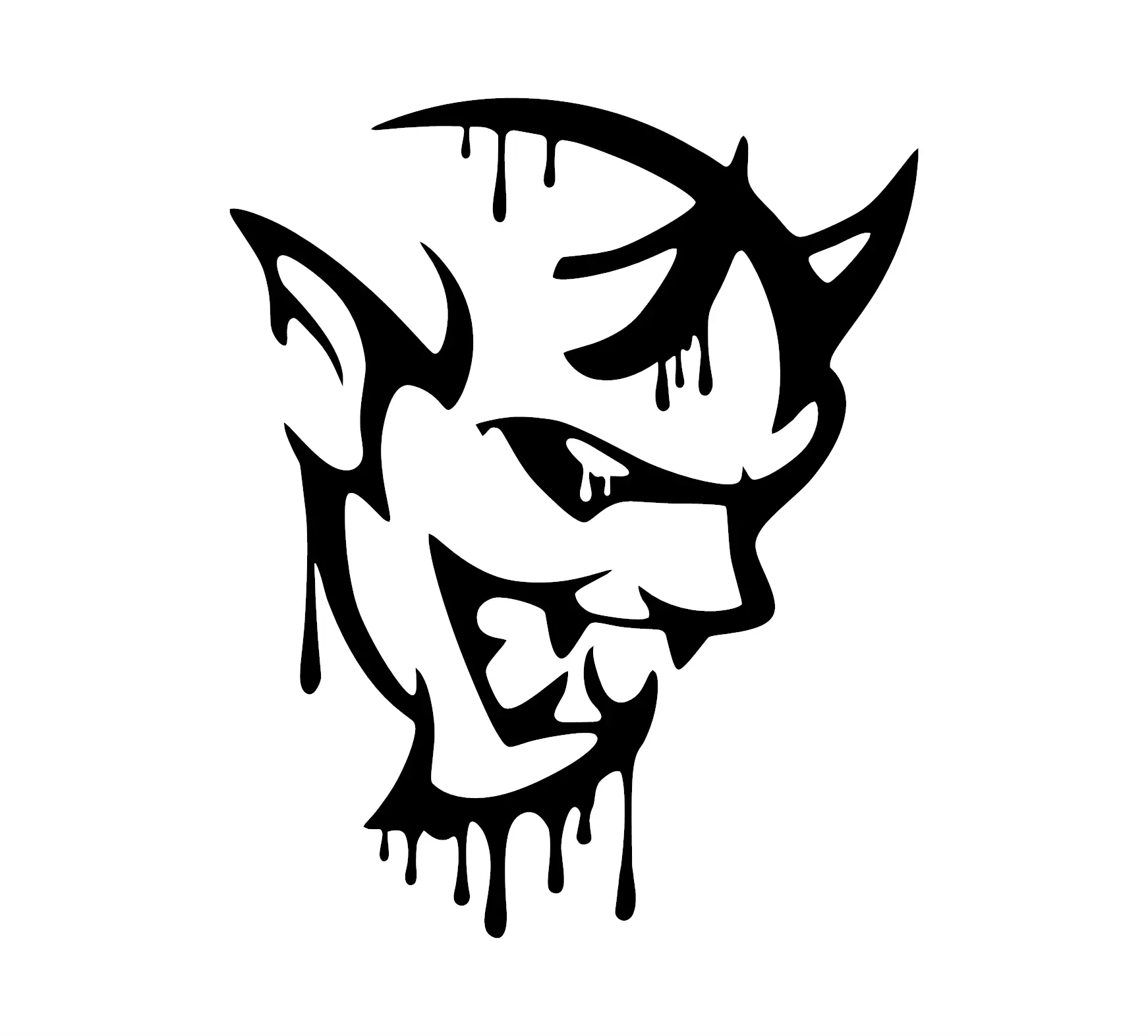 Dripping Demon Decal – High-Quality Vinyl Custom Car Sticker