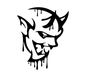 Dripping Demon Decal – High-Quality Vinyl Custom Car Sticker
