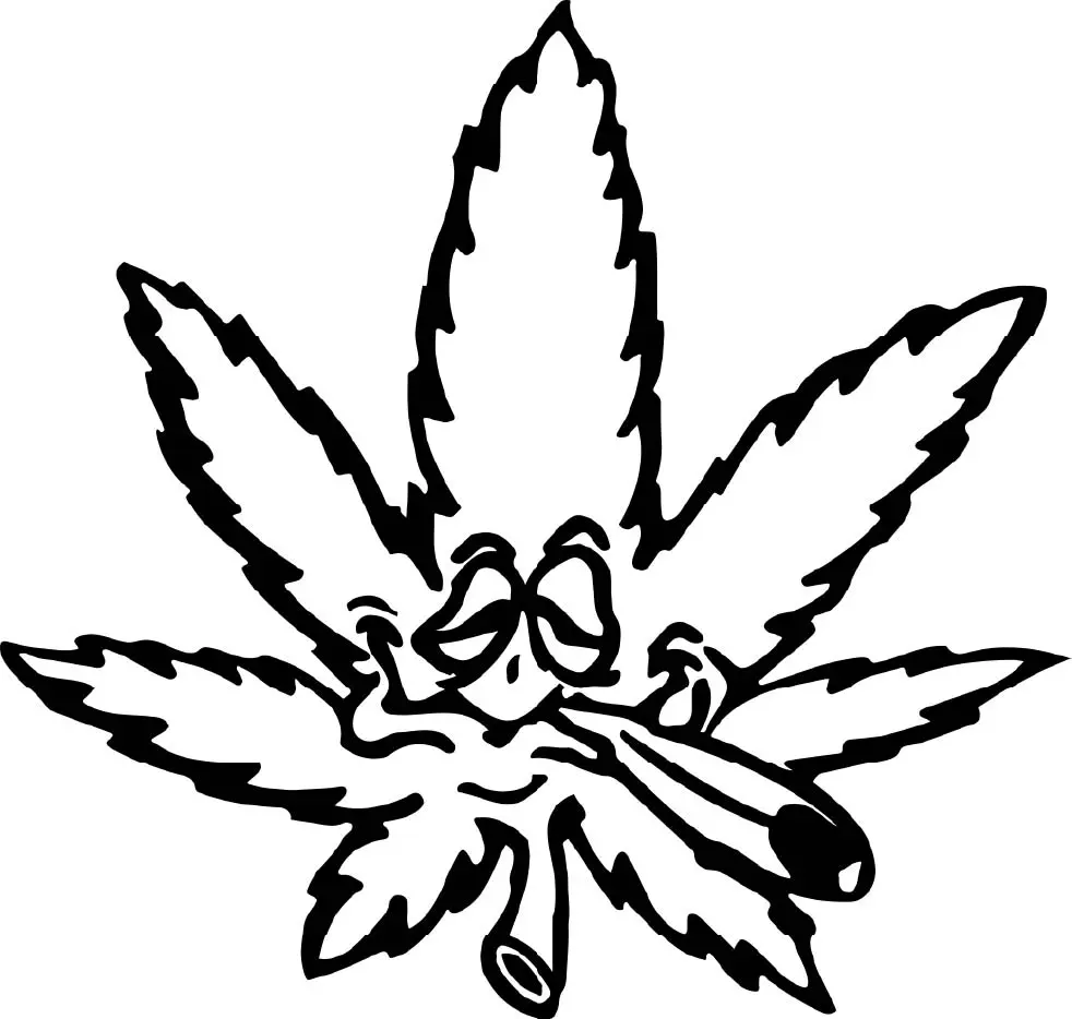 Pot Leaf Marijuana Decal