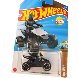 Hot Wheels 2025 Tesla Cyber Quad - Black Dirt Model with Detailed Design and Features wheel
