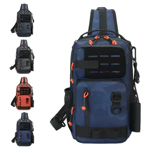 BIGWIG Tactical Sling Tackle Bag Lightweight Fishing Backpack Crossbody Storage Pack for Fishing Gear and Equipment Outdoor Sports Gift for Men