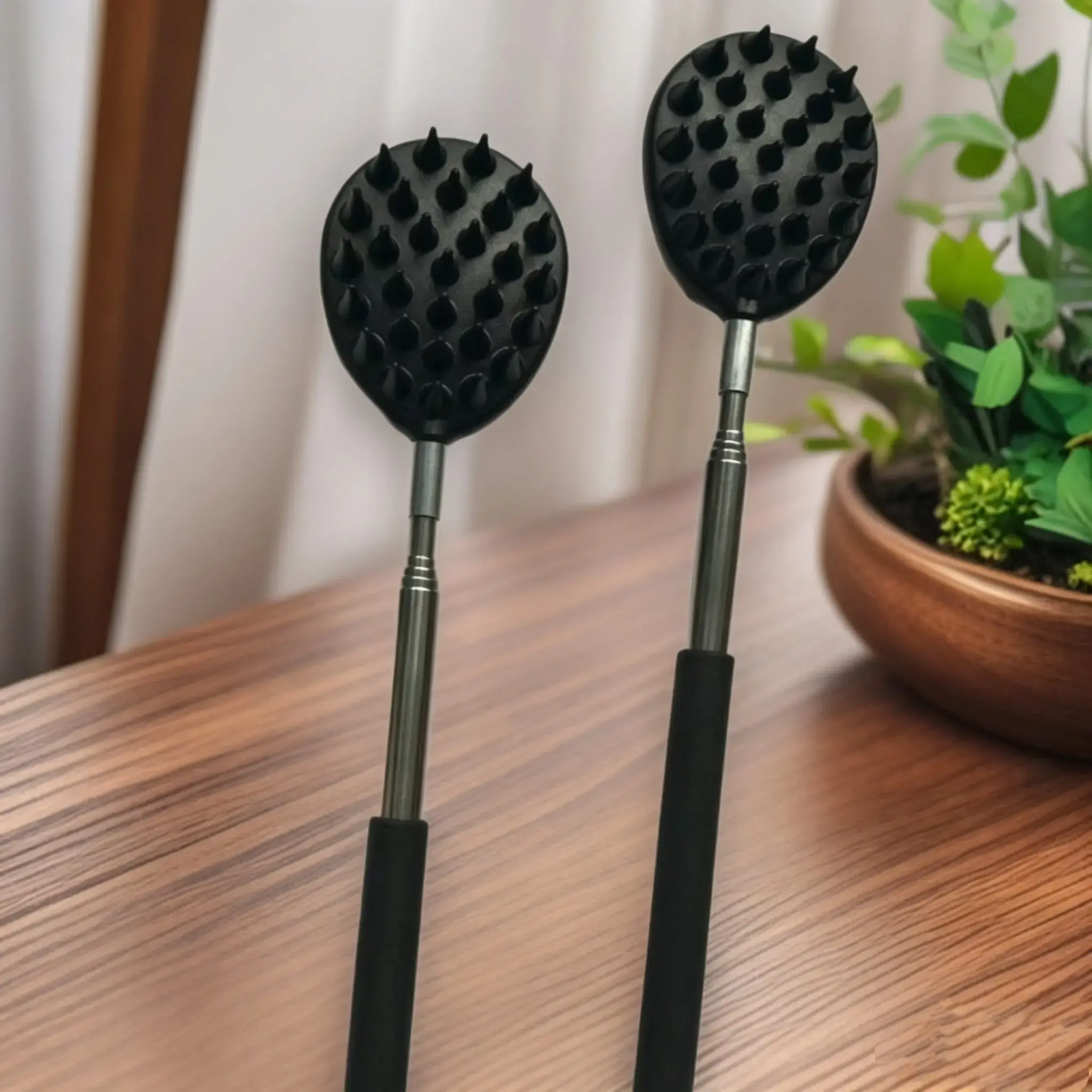1pc Stainless Steel Cactus-Shape Telescoping Back Scratcher - Compact On-the-Go Portable Body Care Tool with Soothing Itch Relief, No Repetitive Effort, Blue/Black for Adults (Home Supplies, Party Gifts), Expandable, Whole Body