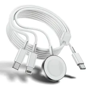 1.8m/6FT USB C Watch Charger 3-In-1 Data Cable Usb Charging Cable Lightning Connector, Compatible with Watch Ultra Se Series 1-8, Travel Multi-Line for iPhone/galaxy/android
