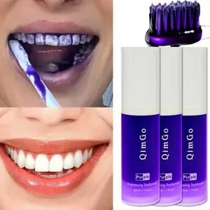 30ML*3pcs Brightening Toothpaste for Whitening Teeth, Oral Care Product, Easy Apply Portable Travel Home Use, Fresh Color Tooth Paste Powder Squeezer, Teeth Brightener