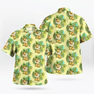 Cherry Blossom Cutie – Anime Eve PKM Hawaiian Shirt Tropical Yellow Aloha