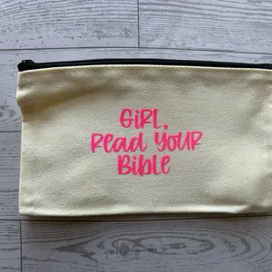 Girl Read Your Bible Journaling Bag for Pens Markers and accessories