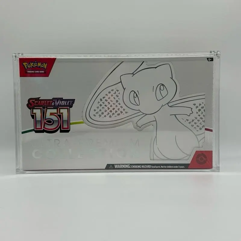 Mega Charizard UPC & 151 UPC Acrylic Case with Magnetic Lid and UV Protection - Pokemon Cards not included