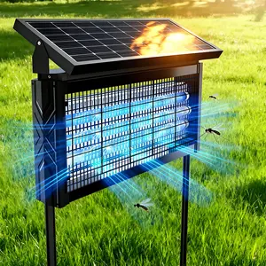 4500V Solar Bug Zapper,3000Mah Rechargeable High Voltage Mosquito & Fly Trapper, 2 Modes, IPX 67, For Home, Garden, Patio,Outdoor