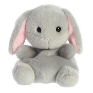 Aurora Palm Pals Pebbles Bunny Stuffed Animal 5 Inch – Cute Pocket-Sized Grey Plush Toy for Kids and Collectors