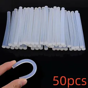 50 High-Strength Hot Melt Glue Sticks for DIY Crafts, 7mm/11mm Size, Strong Adhesive for Wood Paper Plastic Glass Ceramic Projects