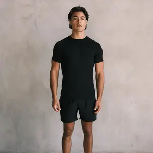 Haus Fitted Lycra Performance Tee - Ultra Soft Lycra Fabric & Polyester Spandex Blend for Ventilation - Comfortable Active Wear