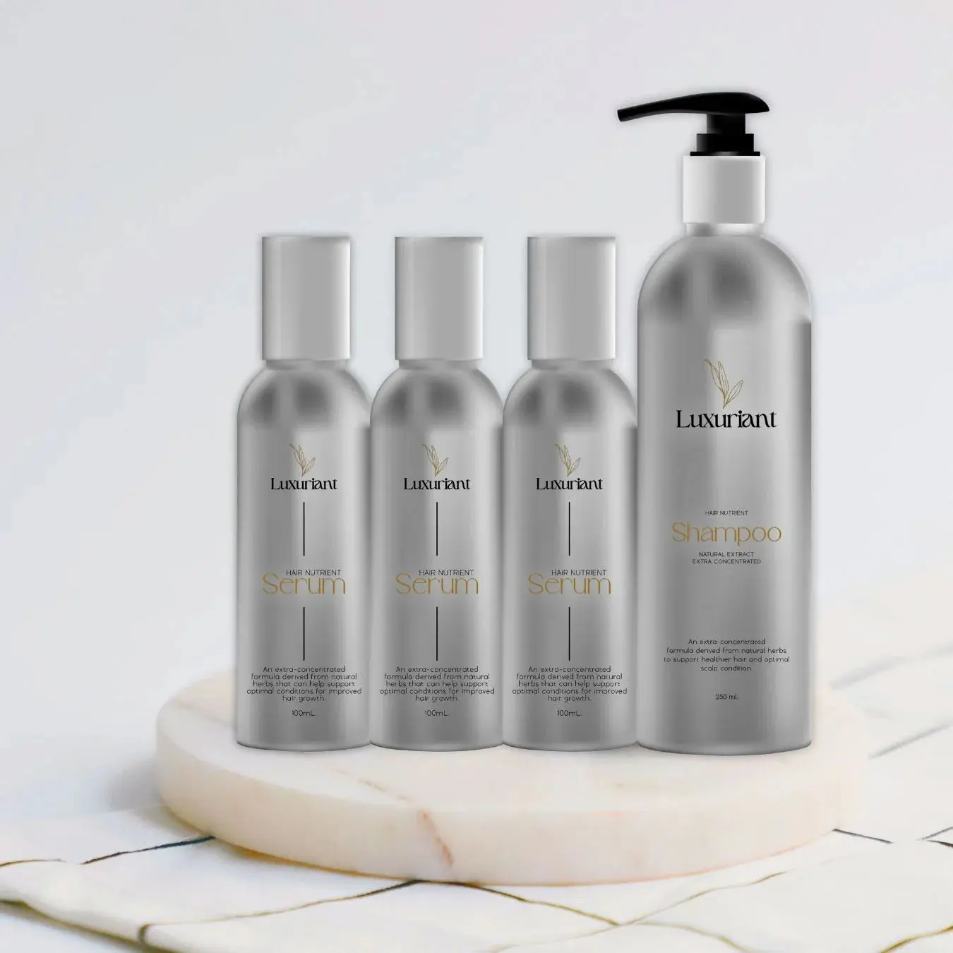 Luxuriant Hair 1 Shampoo 1 Serum - Contains No Parabens - Ultra-Conditioning Formula for Soft and Shiny Hair