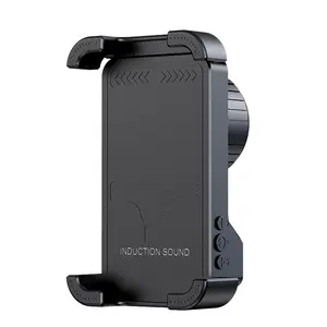 2-in-1 Durable Motorcycle Cellphone Mount, Anti-Shake Secure Grip Stand with Induction 3D Surround Sound Speaker, 1-Click Pick & Place, Long Battery Life, Water-Proof Mobile Phone Accessory for Scooter Navigation & Landscape Viewing,summervibes outdoorfun
